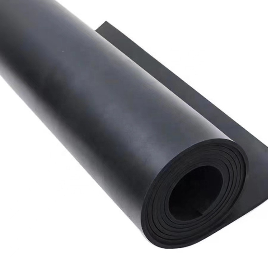 NBR black waterproof rubber sheet natural fireproof soundproof EPDM flame retardant rubber 2 layers cotton sheet