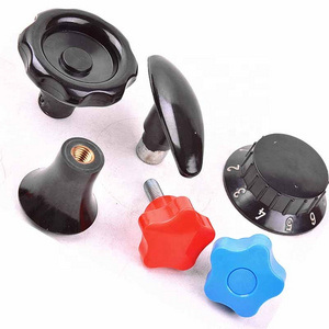 M6 M8 M10 knob nut bakelite plastic non slip grip knobs with fluted or knurled ribbed grip