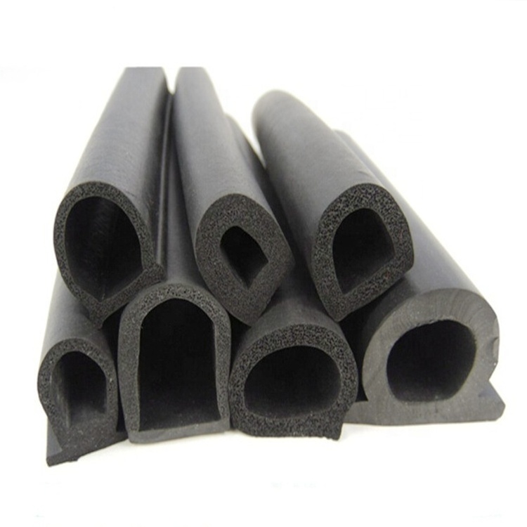 EPDM VMQ silicone NBR buna-N nitrile rubber PVC round foam sponge hard solid compacted sealing strip profiles for dust water