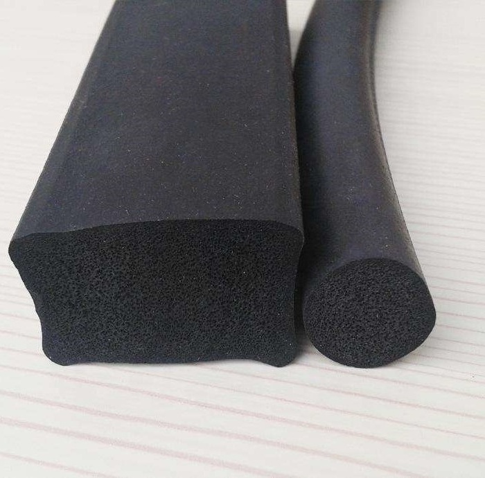 EPDM VMQ silicone NBR buna-N nitrile rubber PVC round foam sponge hard solid compacted sealing strip profiles for dust water