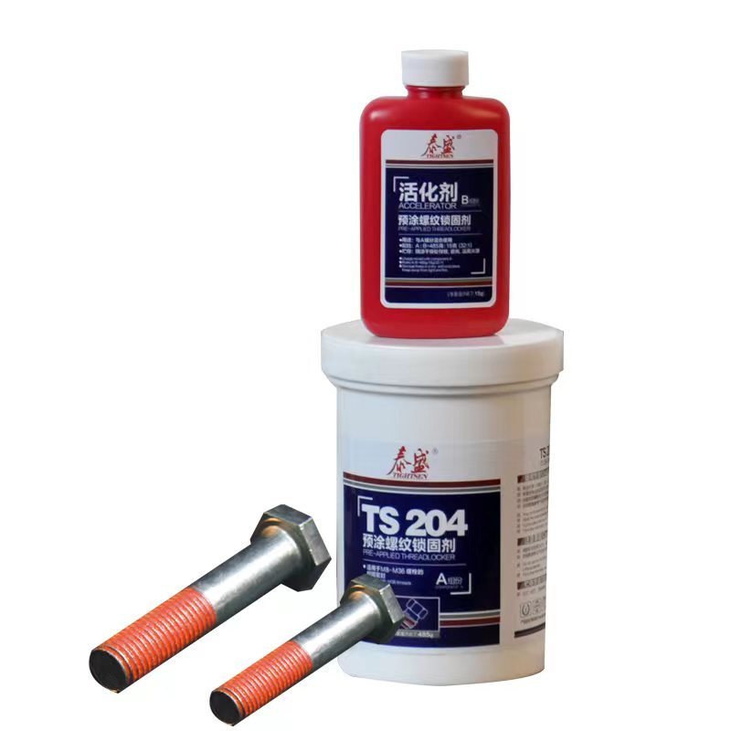 Pre-applied thread sealant adhesive 204