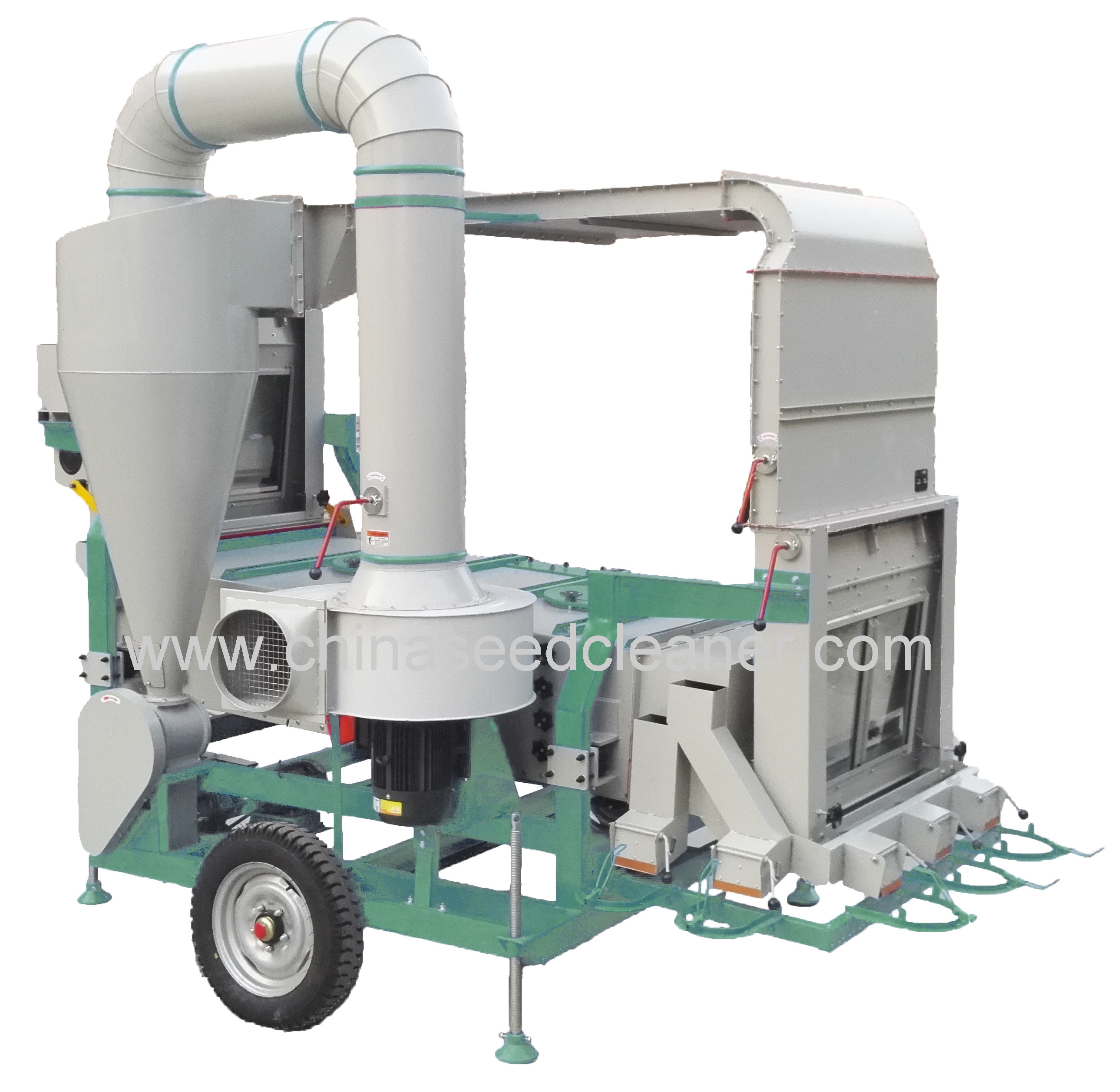 Chia Seed Double  Air Screening Cleaner  Grader Mobile Cleaning Machine Manufacturer