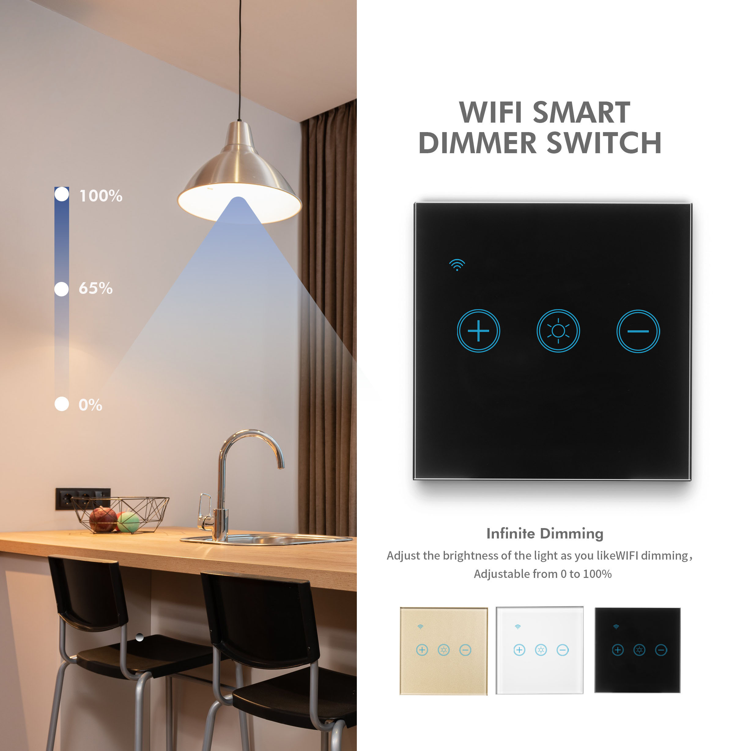 M.DAY wireless switch smart dimmer switch alexa smart remote control smart light dimmer wifi smart dim light switch