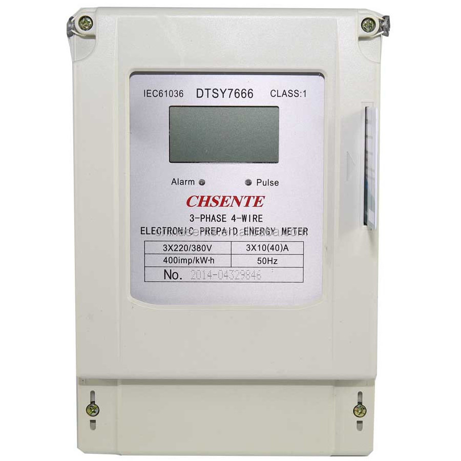 DTSY7666 Three phase electric kwh prepaid electricity meter smart card and stop digital power meter