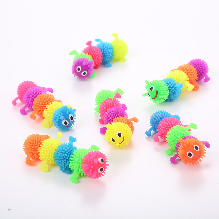 2024 New Cat Toy Caterpillar Soft Rubber Decompression Funny Interactive Cat Toy Pet Supplies