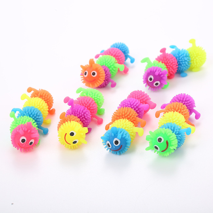 2024 New Cat Toy Caterpillar Soft Rubber Decompression Funny Interactive Cat Toy Pet Supplies