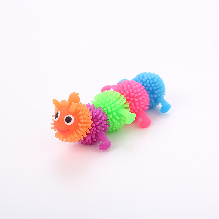 2024 New Cat Toy Caterpillar Soft Rubber Decompression Funny Interactive Cat Toy Pet Supplies