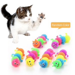 2024 New Cat Toy Caterpillar Soft Rubber Decompression Funny Interactive Cat Toy