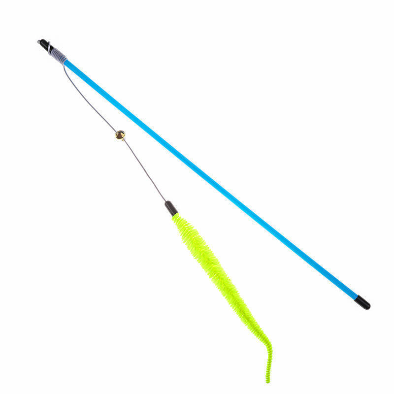 Cat toy blue pole fishing pole caterpillar toy six colors optional cat-teasing stick manufacturers can be determined