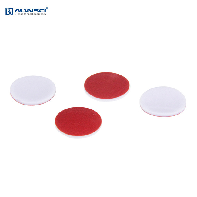 ALWSCI 1.5ml crimp top hplc vials 11mm pp cap w red PTFE white silicone septa glass bottle aluminum cap 11-SP3002