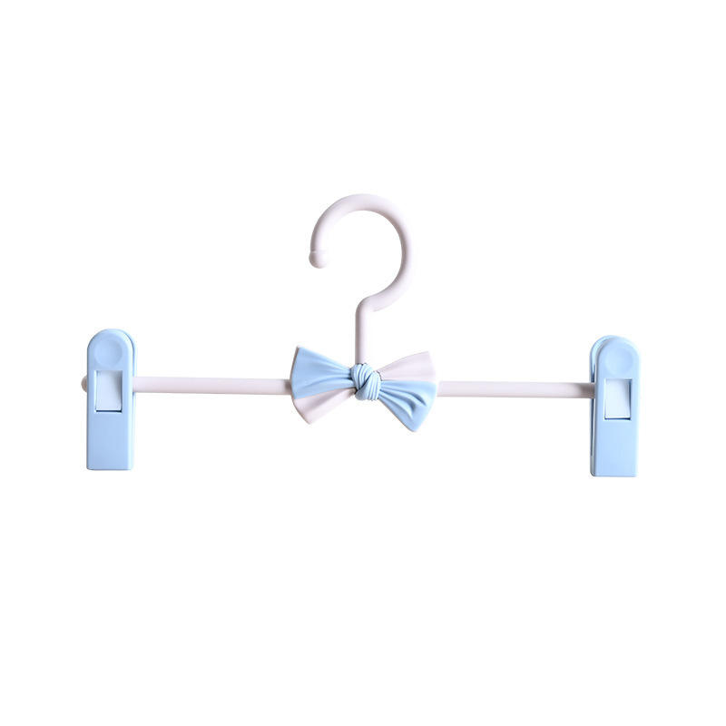 Bowknot Baby Girl Kids Hangers with Adjustable Clips Hanging Clothes Rompers Pants Dress for Infant Toddlers Children