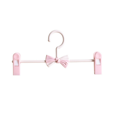 Bowknot Baby Girl Kids Hangers with Adjustable Clips Hanging Clothes Rompers Pants Dress for Infant Toddlers Children