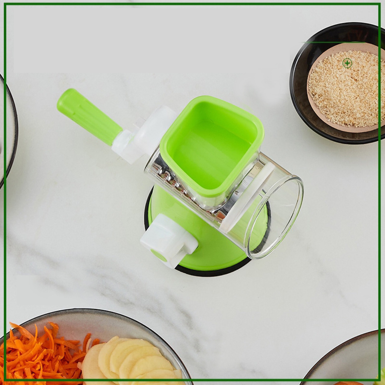 Kitchen Accessories Custom Hand Speedy Safe Vegetable Cutter Slicer, Wholesale Mini Spiral Slicer Drum Grater