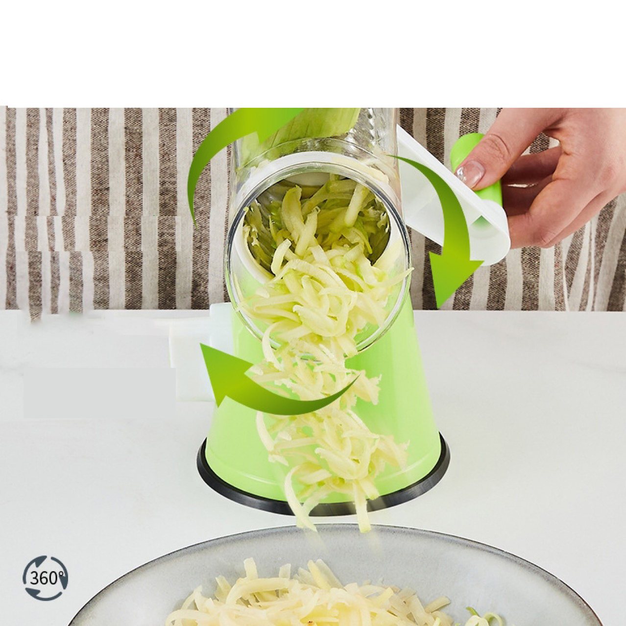 Kitchen Accessories Custom Hand Speedy Safe Vegetable Cutter Slicer, Wholesale Mini Spiral Slicer Drum Grater