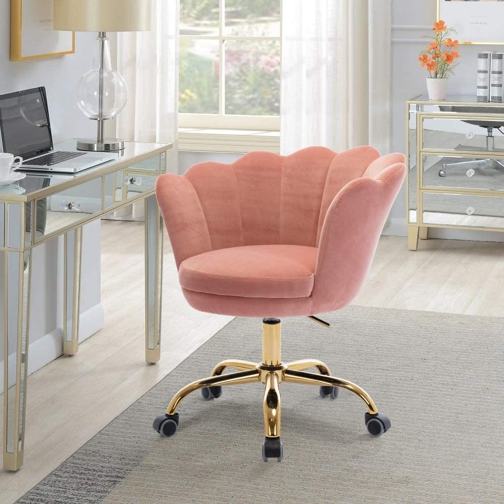 Modern Leisure Adjustable Swivel Flower Shaped Task Chair for Home Office