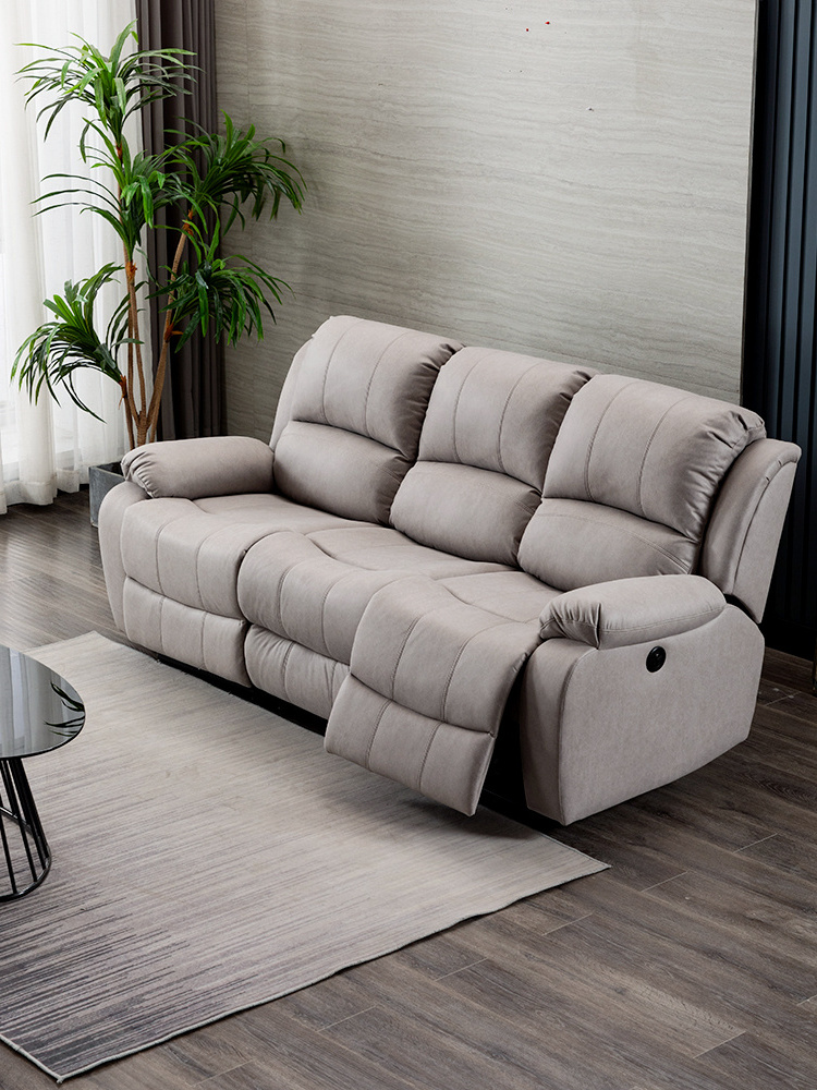 Sans Modern Functional Reclinable Recliner Sofa Set Leather Office Leisure Couch Recliner Sofa Chair Living Room