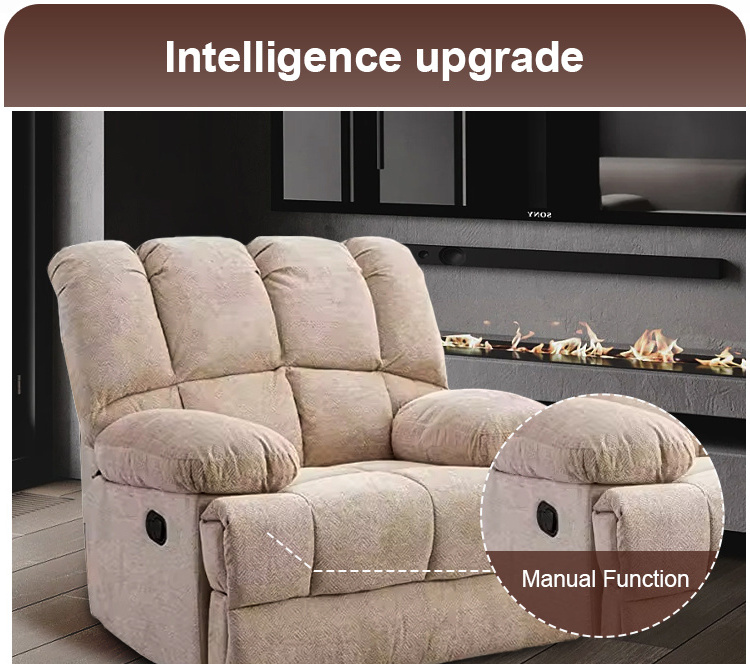 Sans New Arrival Wholesale Manual Modern Fabrics One Seat Glider Swivel Recliner Sofa Oversize Chair For Living Room