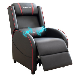 Gaming Recliner Chair Racing Style Single Living Room Sofa Recliner PU Leather Recliner Seat Home Theater Seating