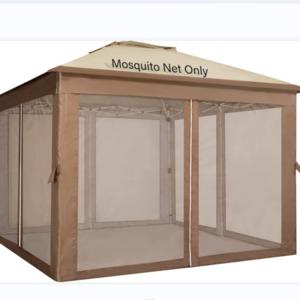 Mosquito Netting Walls with Zipper Entry Replacement Of Top Roof and Sidewalls Only for Patio Canopies Tent