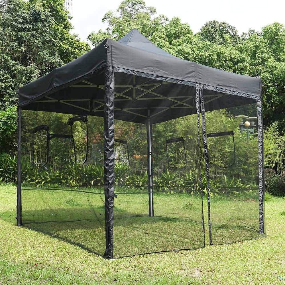 Pop Up Canopy Mosquito Netting Mesh Sidewall With Window