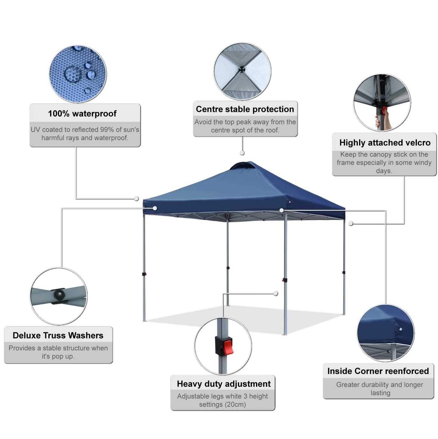 OEM Heavy Duty Large Printed Outdoor Aluminium Frame Pop Up Gazebo Trade Show Tent