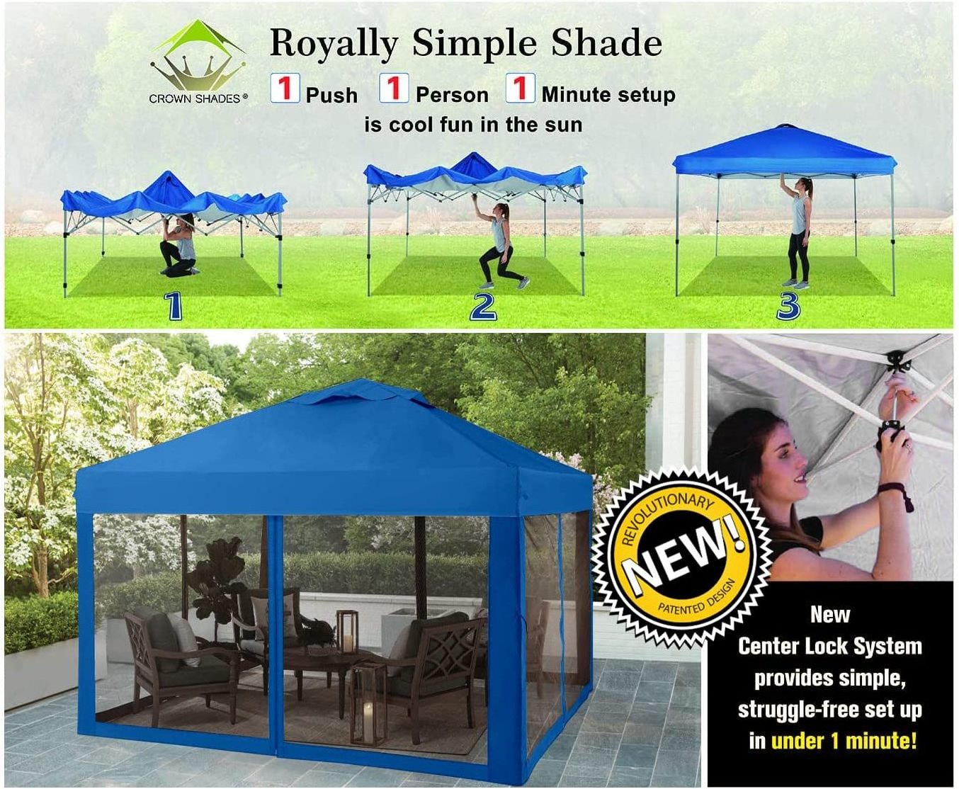 Factory Price  10'x10' Pop Up Commercial Instant Outdoor Party Canopies with 4 Removable Mosquito Netting