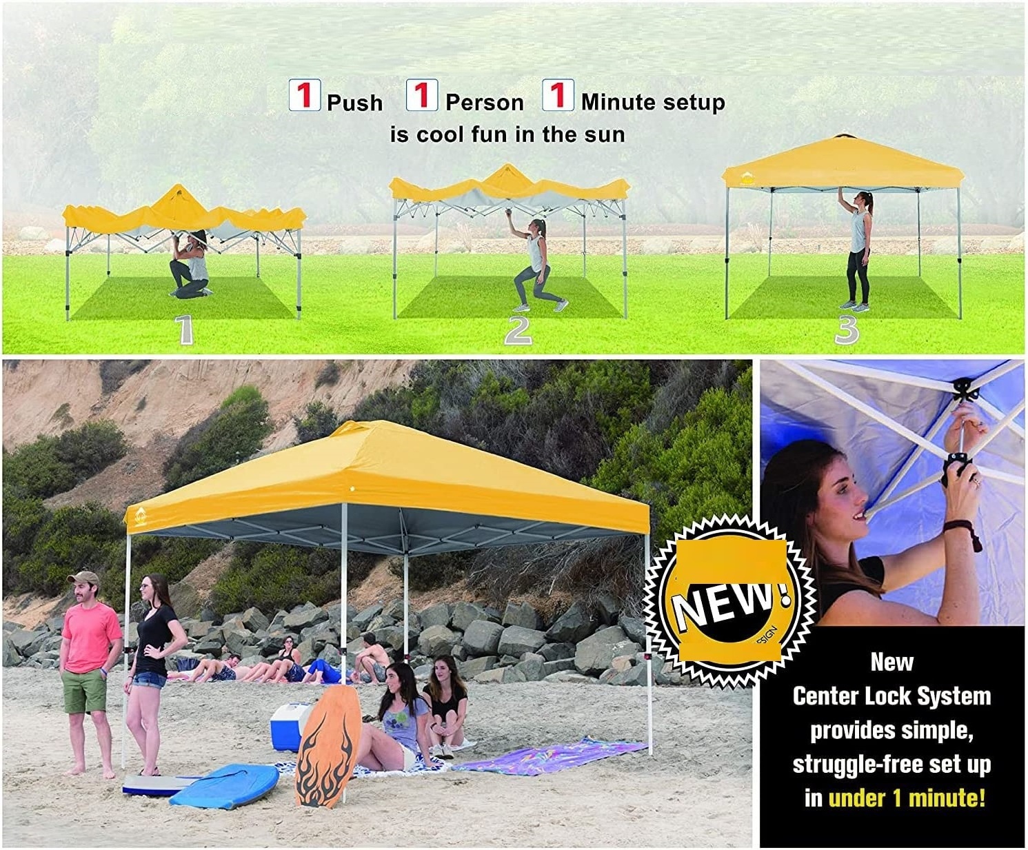 Factory 2022 New Style and Good Quality One-Push Up Tent Canopy with Wheeled Carry Bag