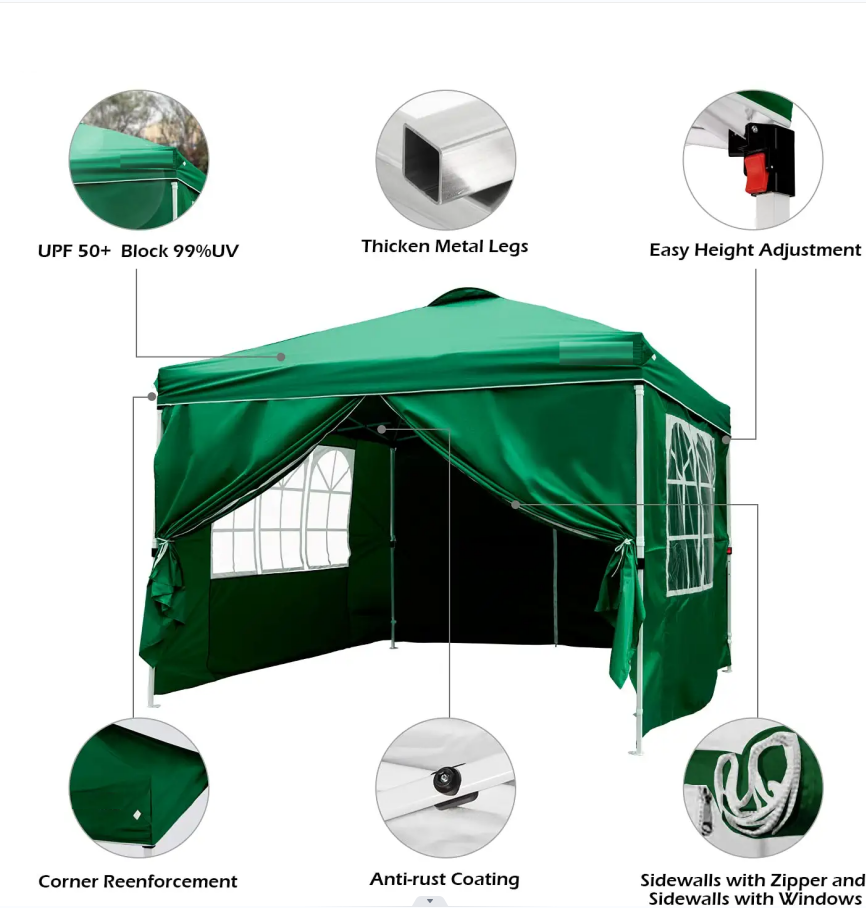 Factory Wholesale Custom Commercial  Outdoor 10x10 canopy tent Outdoor Gazebo  with sidewalls