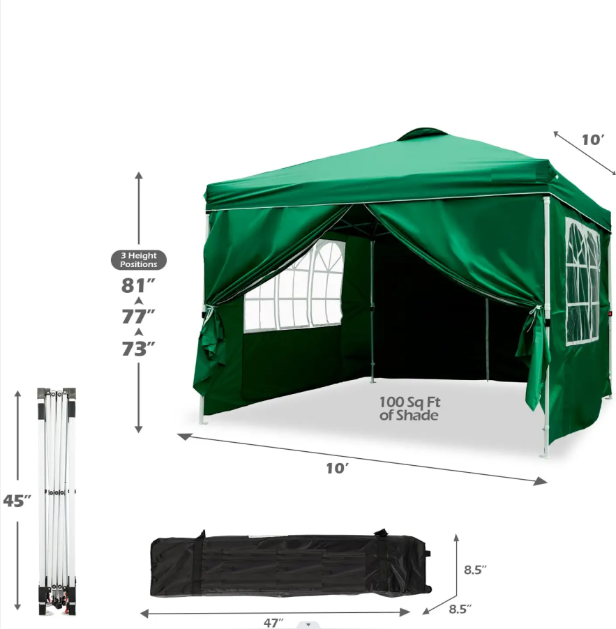 Factory Wholesale Custom Commercial  Outdoor 10x10 canopy tent Outdoor Gazebo  with sidewalls