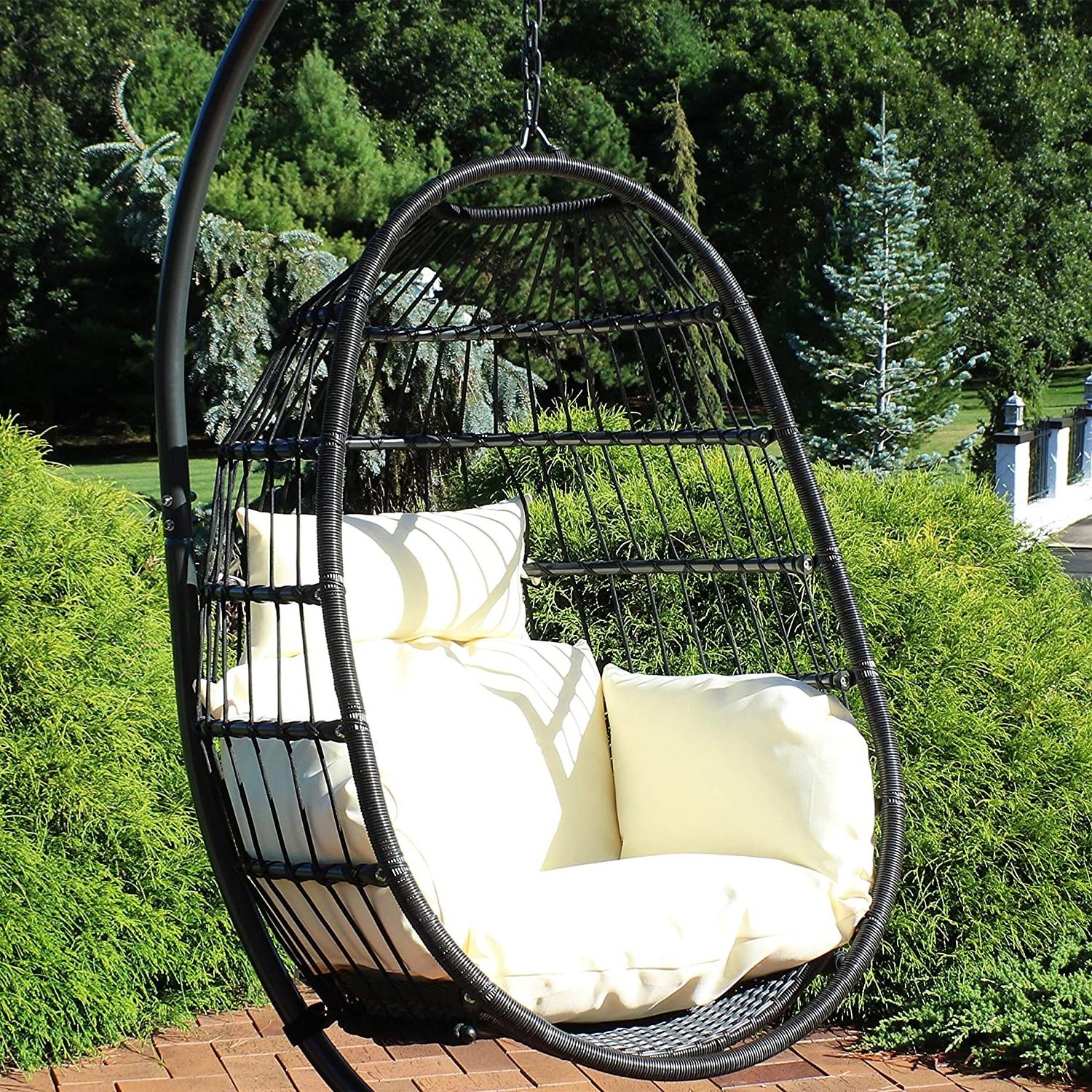 Hanging Egg Chair Cushion Thicken Hanging Basket Seat Cushion,Swing Chair Cushion,Removable Washable for Indoor Outdoor