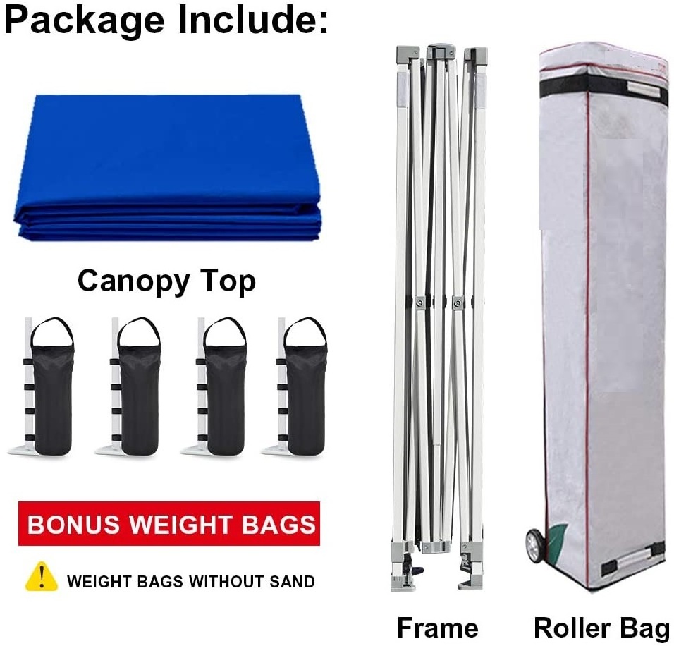 Commercial Instant Outdoor Canopies Shelter with Heavy Duty Roller Bag