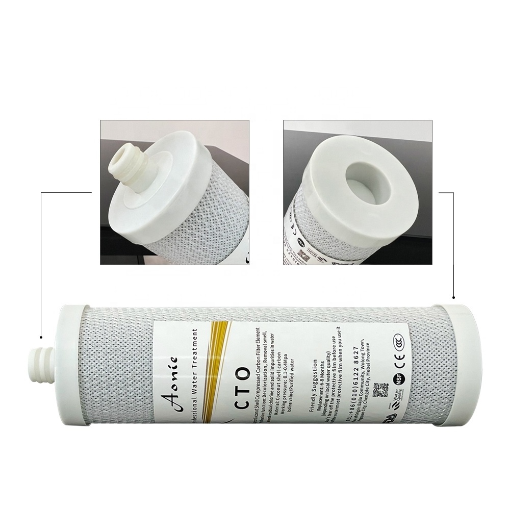 Best home water filter parts 10 inch  CTO activated carbon block filter cartridge