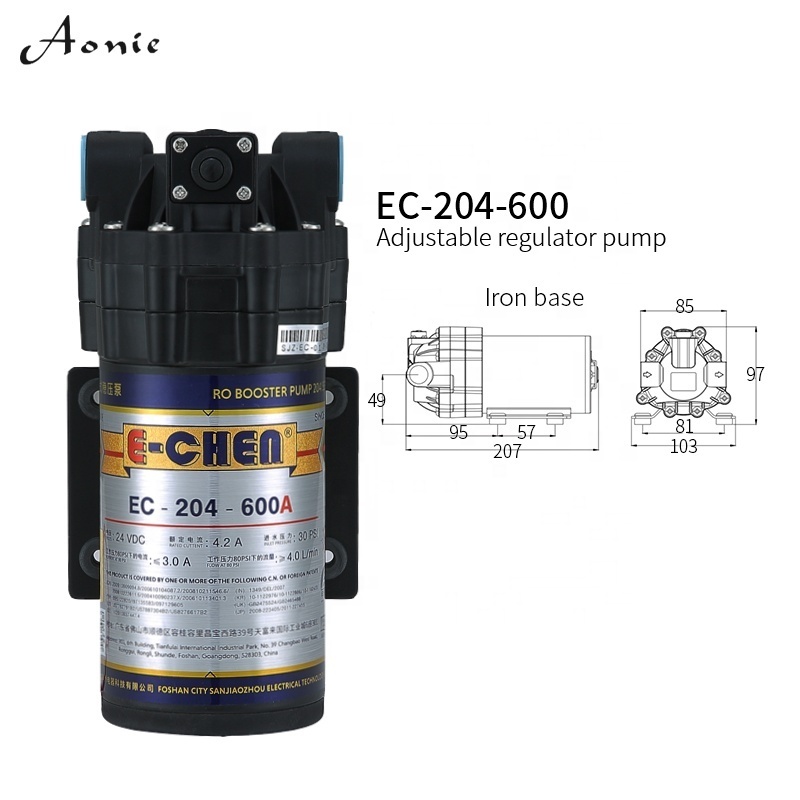 E-CHEN brand 600G ro stabilized pressure diaphragm booster pump series for water purifier