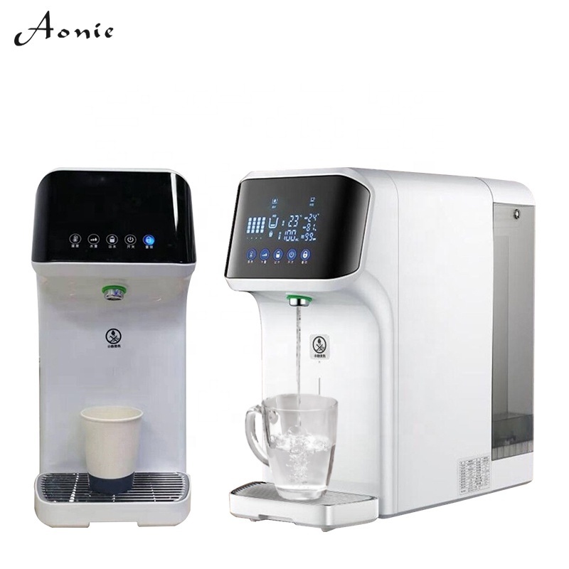 4 water temperatures adjustable desktop water heater,table hot water purifier dispenser