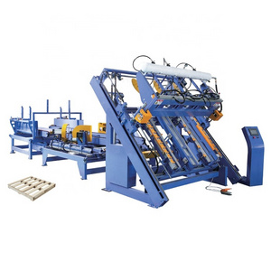 wood tongue and groove machine pallet making machine automatic wood pallet block cutting machine