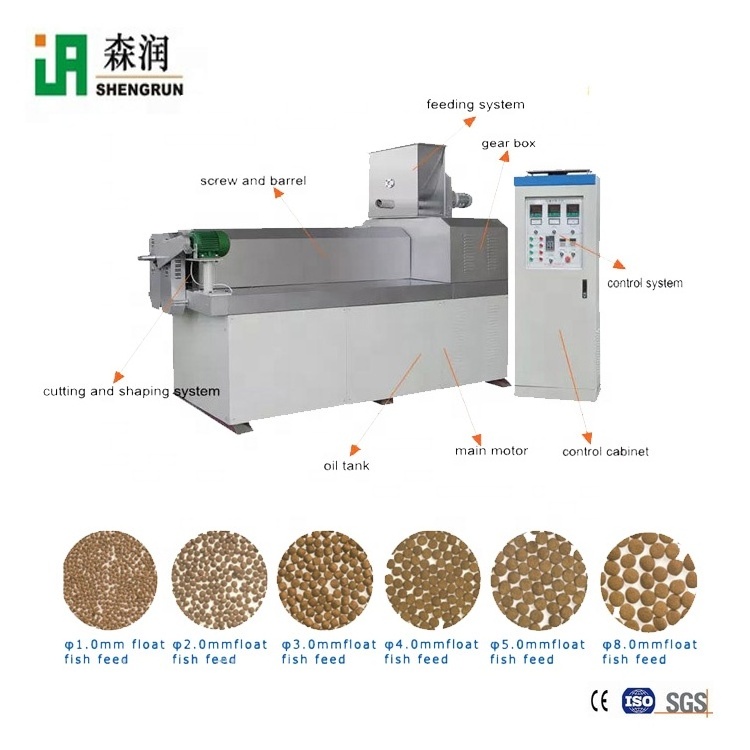 Hot sales Small Animal Pet Catfish Shrimp Food Making Extruder fishfeed mill floating fish feed extruder machine