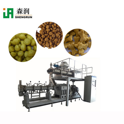 Stainless Steel Dry Dog Food Pellet Making Machine / Dry Pet Dog Food Extruder