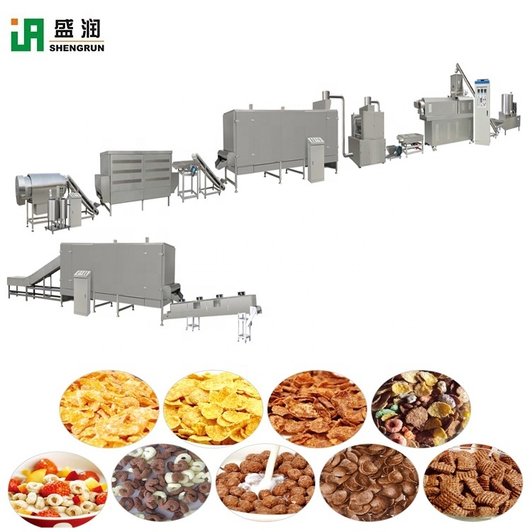 Twin Screw Corn Flakes Making Machine Machinery Puffed Corn Flakes Processing Line