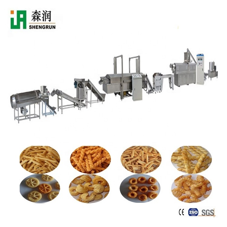 CE certificate doritos corn chips making machine corn fried bugle production line rice crust machine