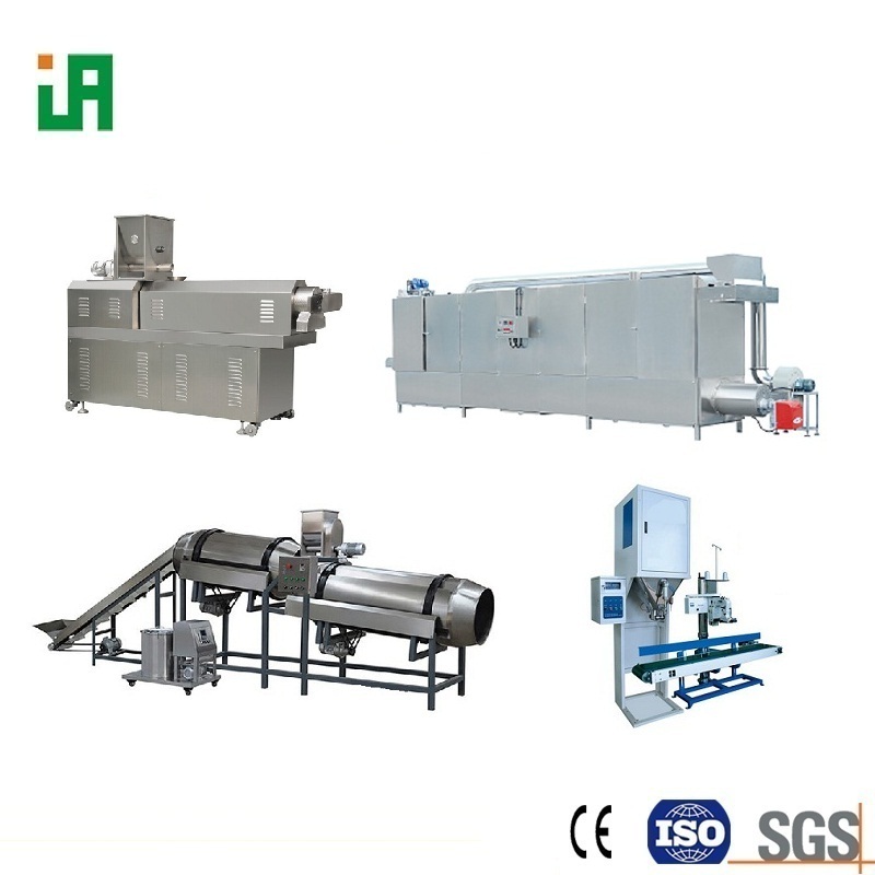 Different shapes sizes and flavors of dog food production line double-screw extruder and multi-energy oven