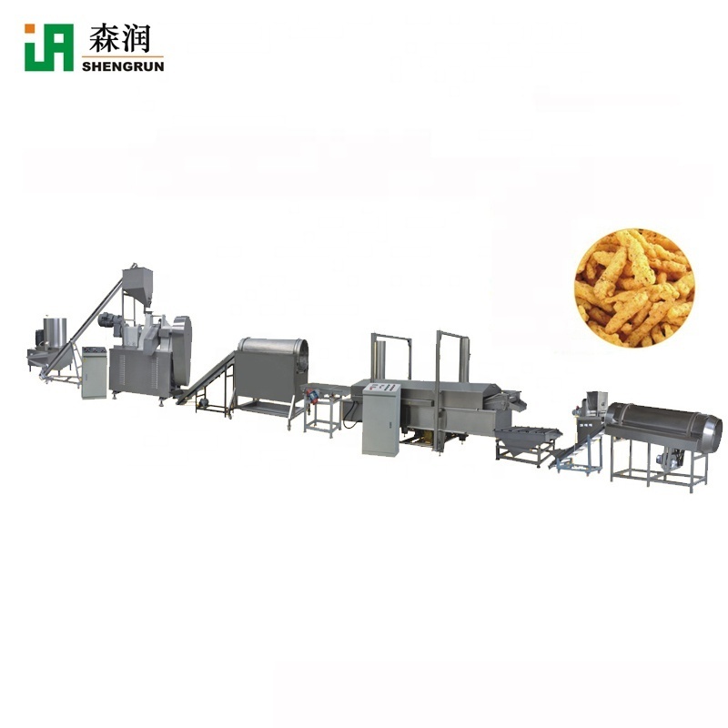 African Popular Maize Corn Extrusion Fried Snack Jiggies Nik Naks Making Machine