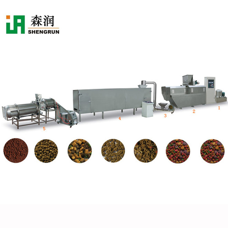 Stainless Steel Dry Dog Food Pellet Making Machine / Dry Pet Dog Food Extruder