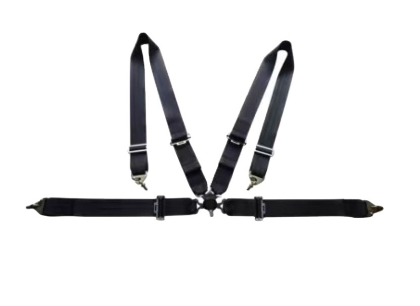 Quick-release 4-point sports car seat belt