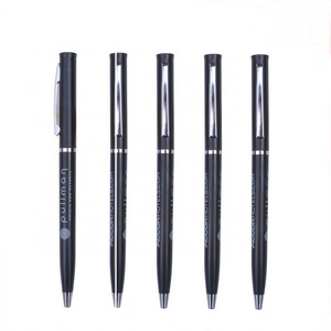 Hot selling custom promotional plastic thin twist ballpen