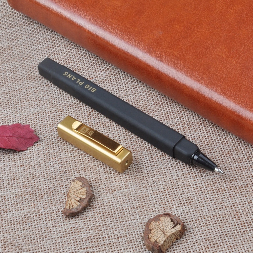 High quality luxury gold clip rubber square hotel ball pen with custom logo