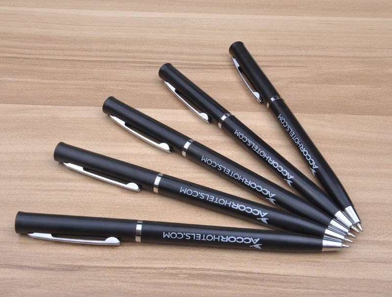 Hot selling custom promotional plastic thin twist ballpen