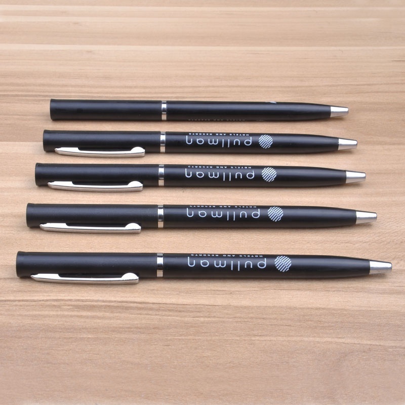 Hot selling custom promotional plastic thin twist ballpen