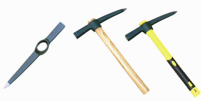 P60 Various kinds of small steel pick with wooden handle or fiberglass handle