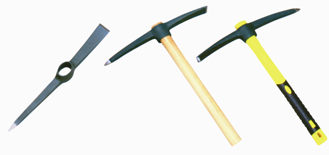 P60 Various kinds of small steel pick with wooden handle or fiberglass handle