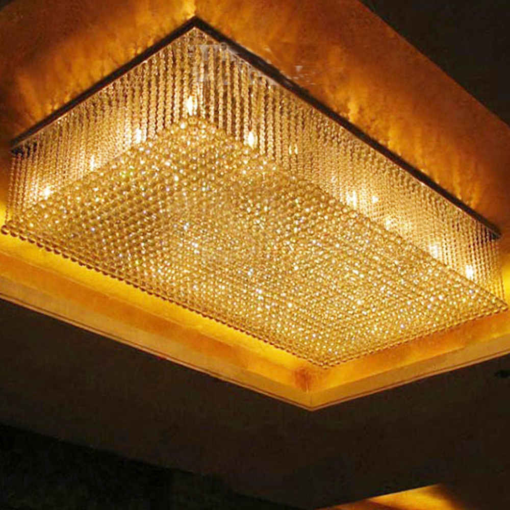 custom hotel extra large luxury crystal metal pendant chandelier crystal ceiling light for project